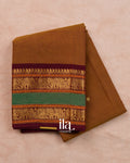 Walnut Brown Pure Chettinad Cotton Handloom Saree