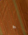 Walnut Brown Pure Chettinad Cotton Handloom Saree