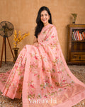 Peachy Pink Digital Printed Cotton Saree