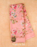 Peachy Pink Digital Printed Cotton Saree
