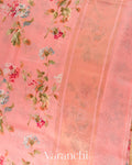 Peachy Pink Digital Printed Cotton Saree