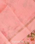 Peachy Pink Digital Printed Cotton Saree