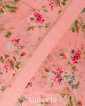 Peachy Pink Digital Printed Cotton Saree