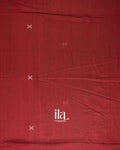 Maroon Bhujodi Stripes Pure Cotton Handloom Saree 