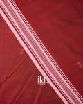 Maroon Bhujodi Stripes Pure Cotton Handloom Saree 