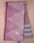 Pink  Ikkat Pure Cotton Handloom Saree 
