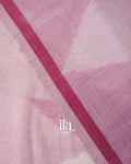 Pink  Ikkat Pure Cotton Handloom Saree 