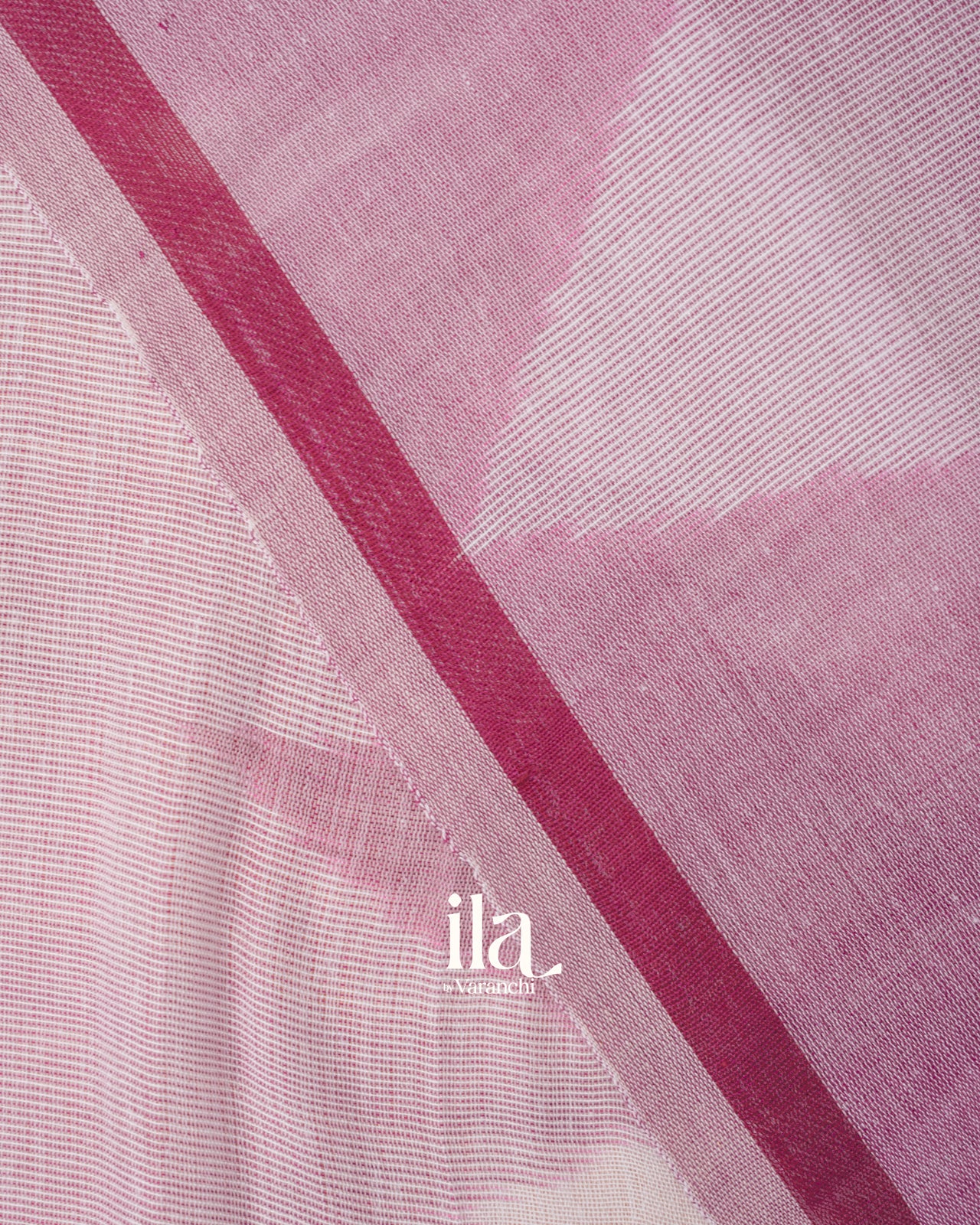 Pink  Ikkat Pure Cotton Handloom Saree 