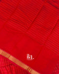 Crimson Red Checkered Semi Mangalgiri Silk Cotton Saree 