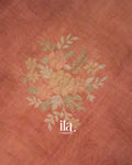 Rustic Copper Hand-Painted and Embroidered Semi Linen Tissue Saree 