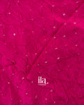 Rani Pink Bandhani Semi Silk Saree -Body