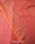 Coral Pink Pure Banarasi Semi Silk Saree