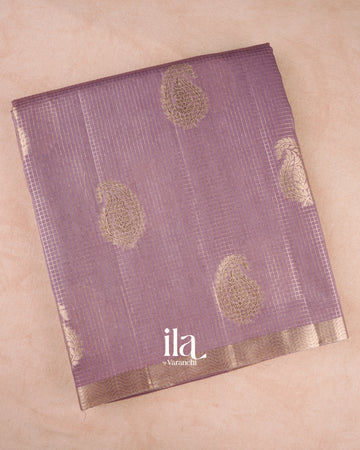SICO Lavender Chanderi Silk Saree