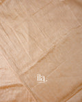Warm Beige Lace Bordered Cotton Tissue Saree 
