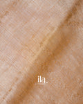 Warm Beige Lace Bordered Cotton Tissue Saree 