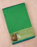 Emarald Green Semi Chanderi Cotton Saree 