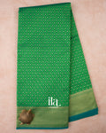 Emarald Green Semi Chanderi Cotton Saree 