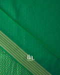 Emarald Green Semi Chanderi Cotton Saree 