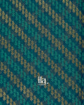 Ink Blue Lehariya Semi Chanderi Cotton Saree