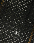 Charcol Black  Sequence Cross Checked Cotton Tissue Saree 