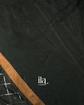 Charcol Black  Sequence Cross Checked Cotton Tissue Saree 