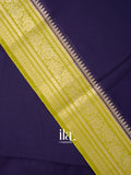 Deep Navy Blue Semi Crepe Saree