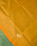 Teal Blue Striped Semi Mangalgiri Silk Cotton Saree 