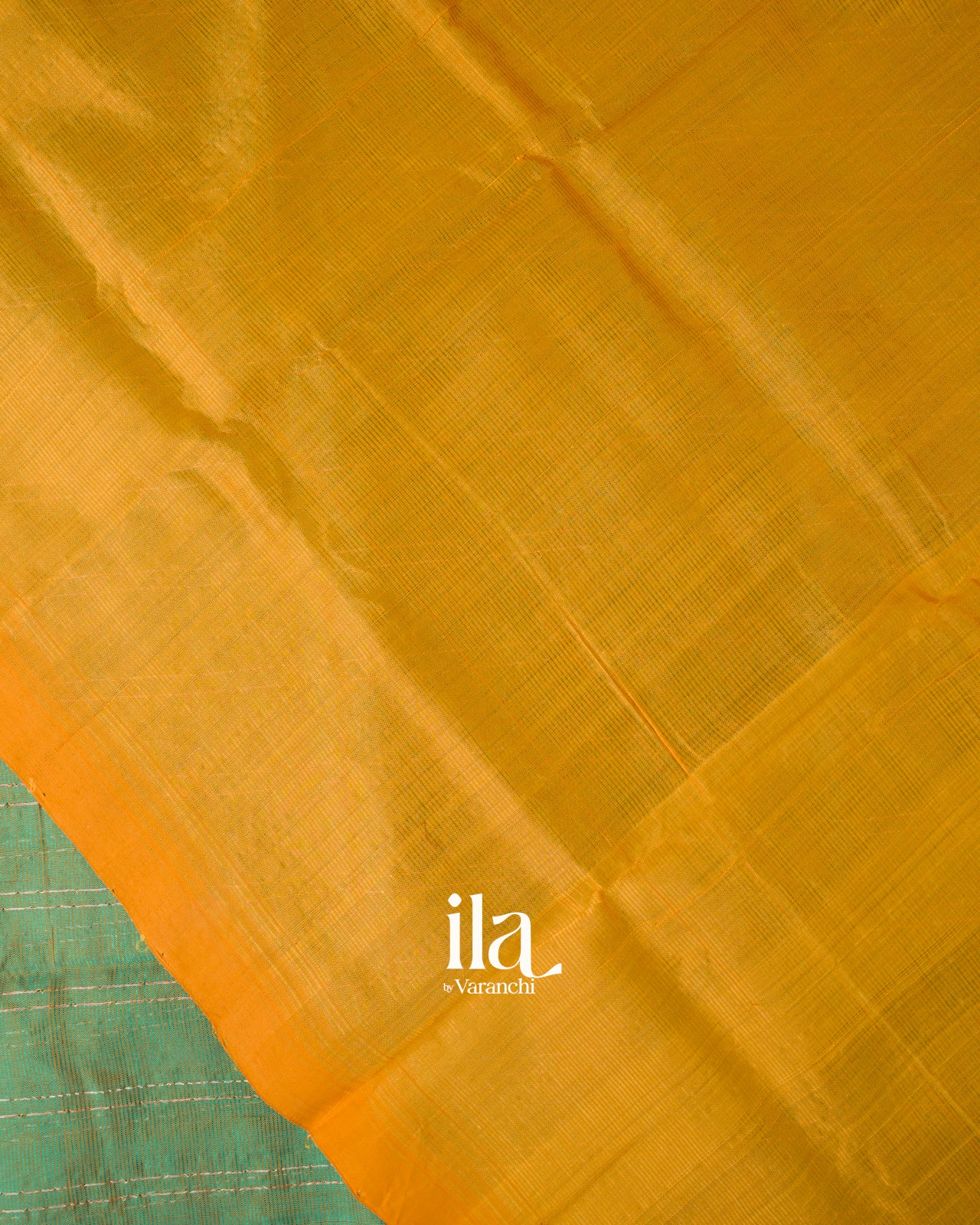 Teal Blue Striped Semi Mangalgiri Silk Cotton Saree 