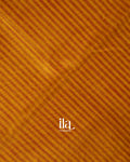 Golden Yellow Striped Semi Mangalgiri Silk Cotton Saree 