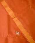 Burnt Orange  Semi Mangalgiri Silk Cotton Saree 