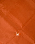 Burnt Orange  Semi Mangalgiri Silk Cotton Saree 