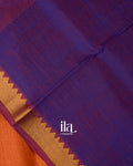 Burnt Orange  Semi Mangalgiri Silk Cotton Saree 