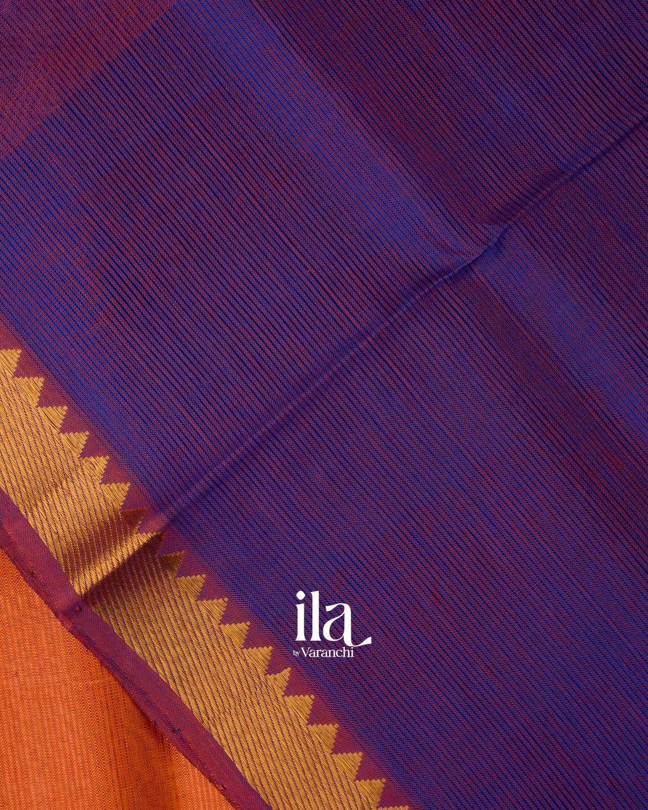 Burnt Orange  Semi Mangalgiri Silk Cotton Saree 