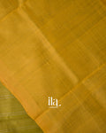 Olive Green Striped Semi Mangalgiri Silk Cotton Saree 