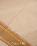 Soft Beige Kanchipuram Cotton Saree    