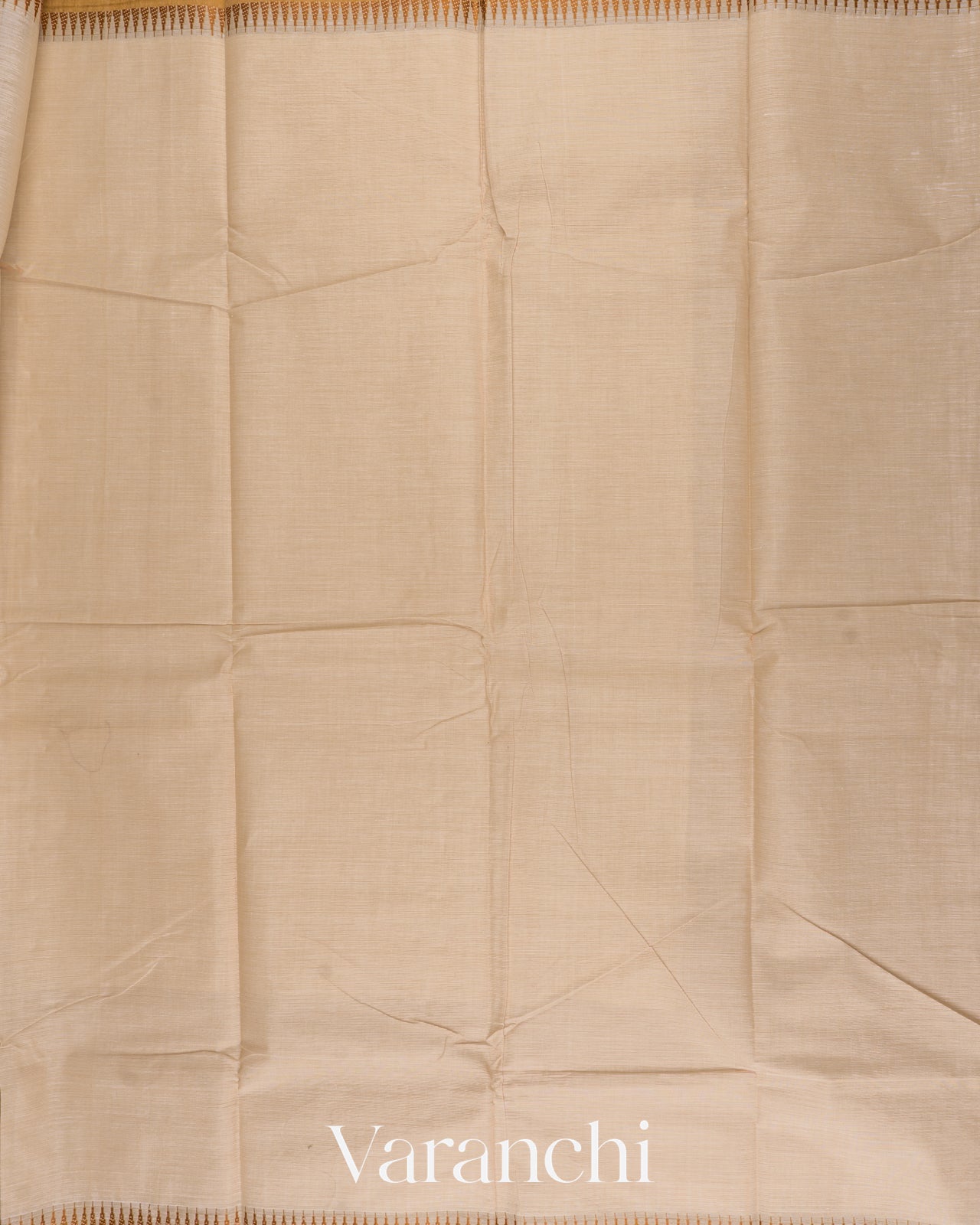 Soft Beige Kanchipuram Cotton Saree    