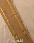 Soft Beige Kanchipuram Cotton Saree    