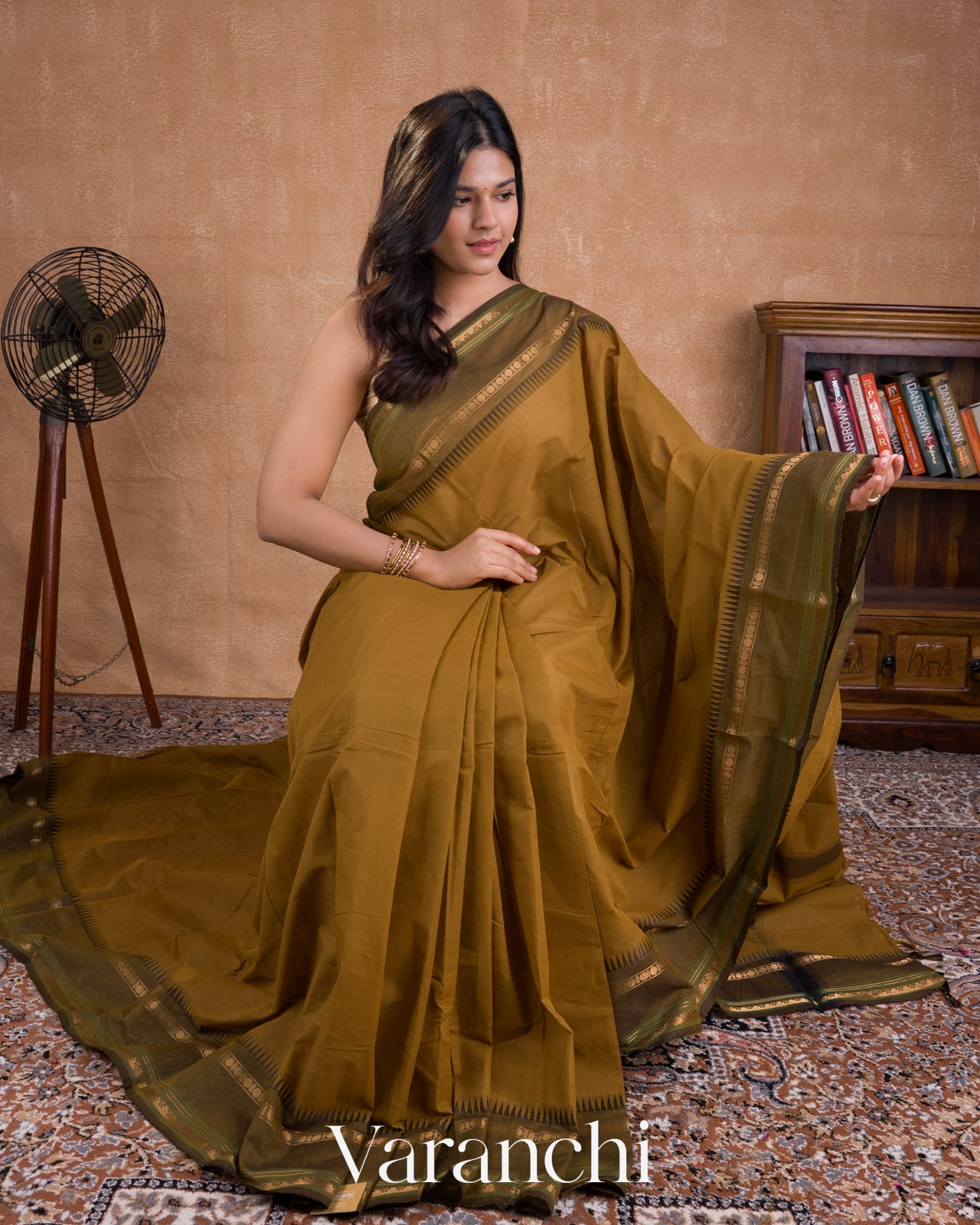Dark Mustard Pure Kanchipuram Cotton Saree  