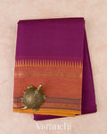 Rani Purple Kanchipuram Cotton Saree