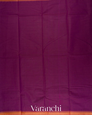 Rani Purple Kanchipuram Cotton Saree