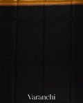 Jet Black Kanchipuram Cotton Saree