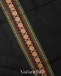 Charcoal Black Pure Kanchipuram Cotton Saree