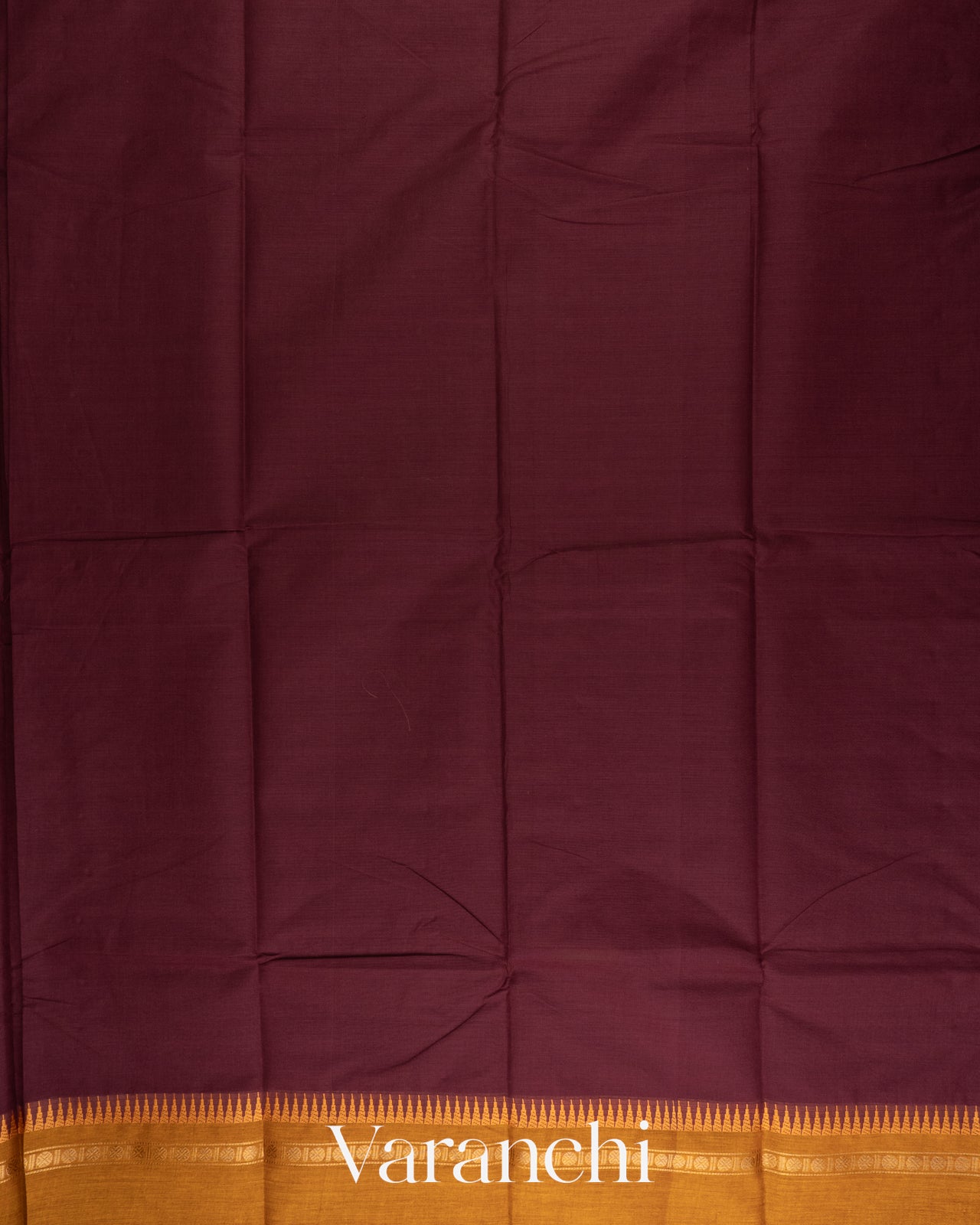 Deep Maroon Pure Kanchipuram Cotton Saree  