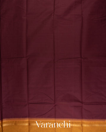 Deep Maroon Pure Kanchipuram Cotton Saree  