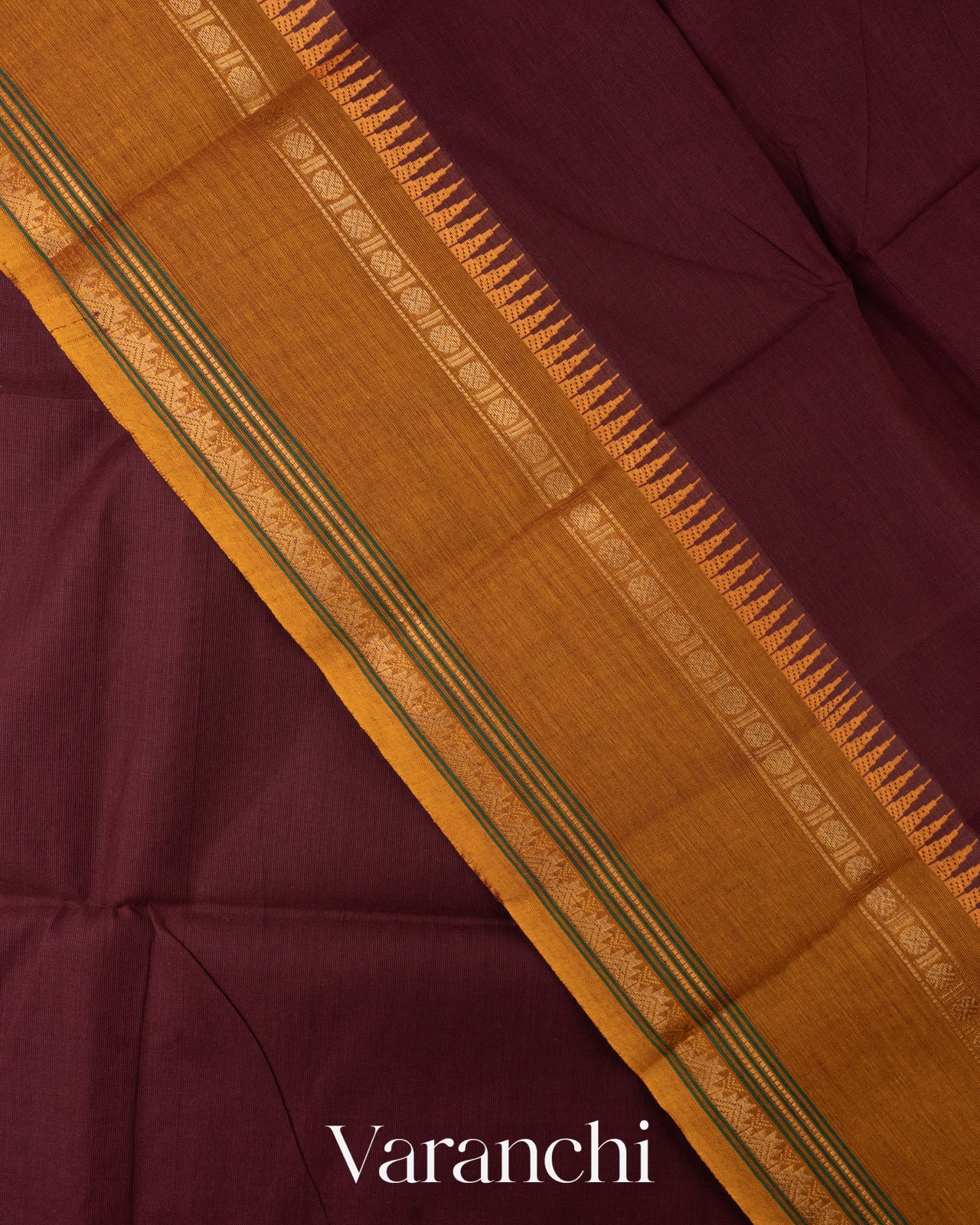 Deep Maroon Pure Kanchipuram Cotton Saree  