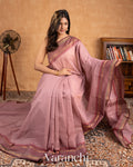 Dusty Mauve Pure Kanchipuram Cotton Saree