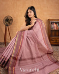 Dusty Mauve Pure Kanchipuram Cotton Saree