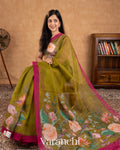 Mehendi Green Digital Printed Kota Cotton Saree  