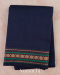 Deep Navy Blue Pure Kanchipuram Cotton Saree 