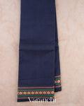 Deep Navy Blue Pure Kanchipuram Cotton Saree 